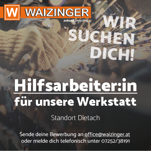 Wir suchen eine Hilfskraft für unsere Werkstatt!